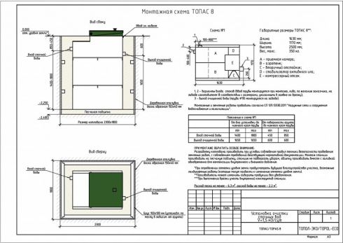 Схема монтажа Топас С 8