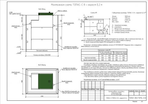 Схема монтажа Топас С 8