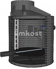 Канализационный перепадный водобойный колодец FD