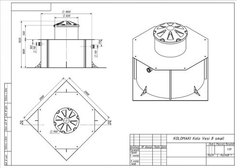 Схема монтажа Kolo Vesi 8 низкий корпус