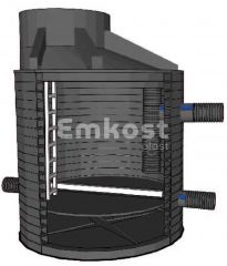 Канализационный колодец FD с трубчатым перепадом