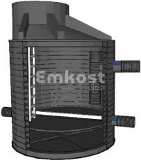 Канализационный колодец FD с трубчатым перепадом